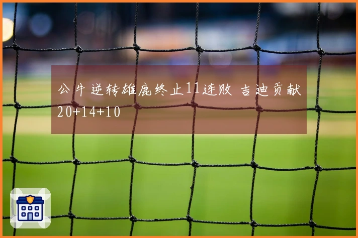 公牛逆转雄鹿终止11连败 吉迪贡献20+14+10